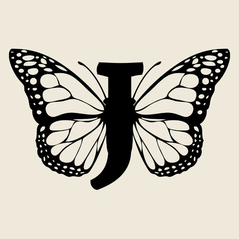 lettre j papillon