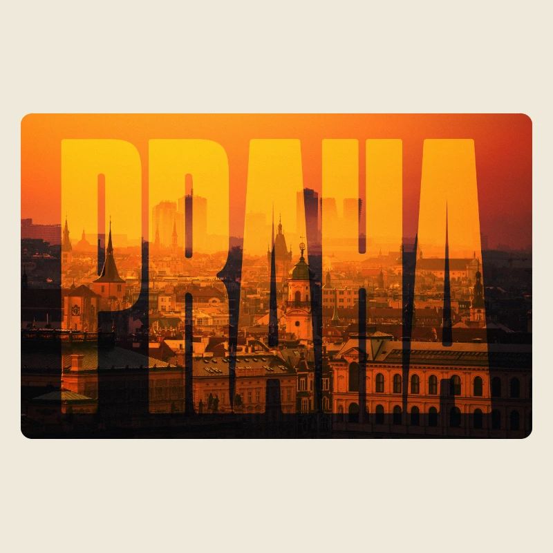 Prague Sunset Skyline