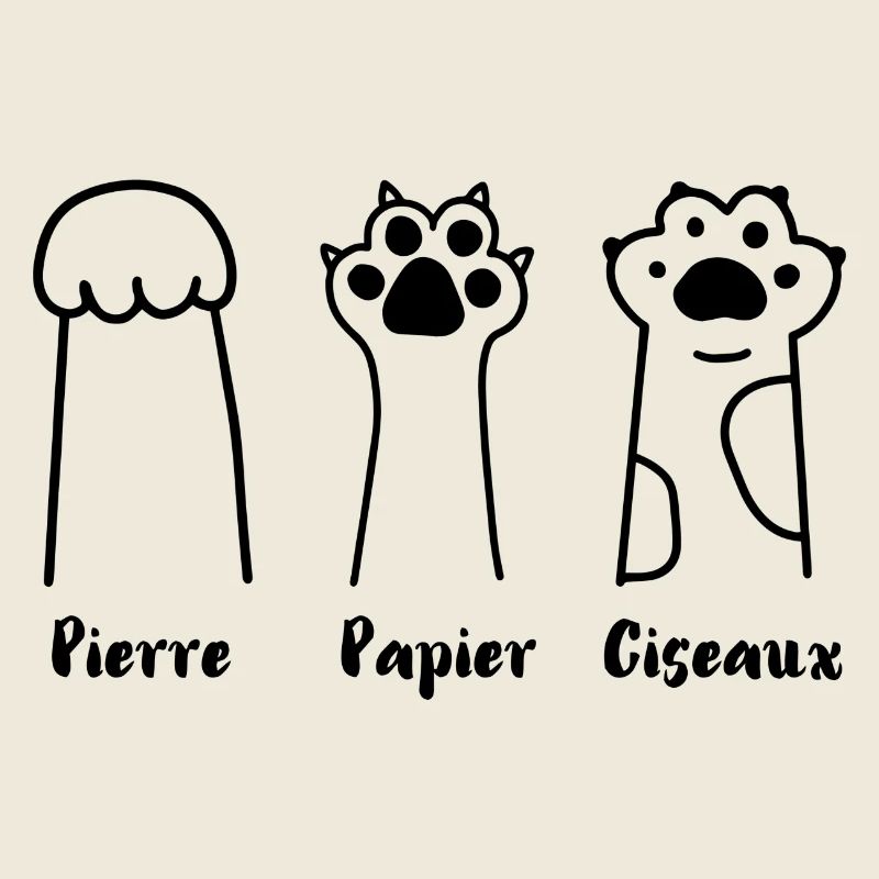 Jeu de Patte: Pierre, Papier, Ciseaux