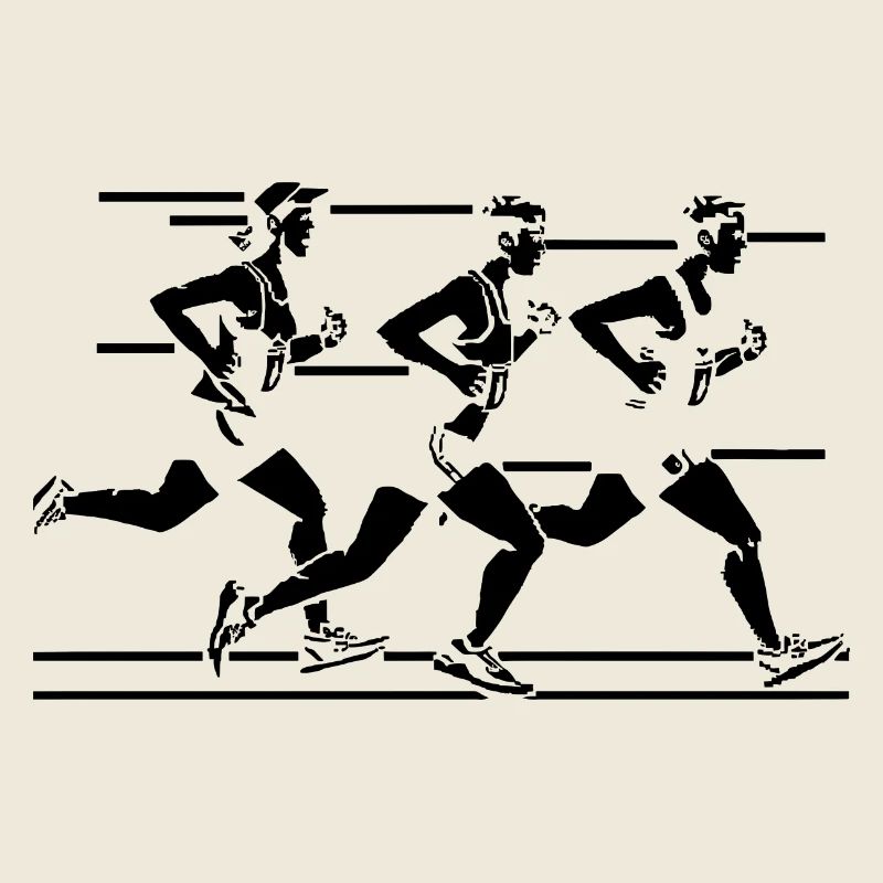 Marathon Runner Drawing