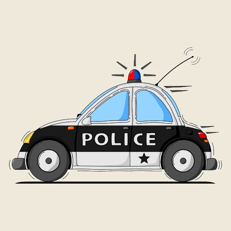 Polizeiauto Police Schwarz