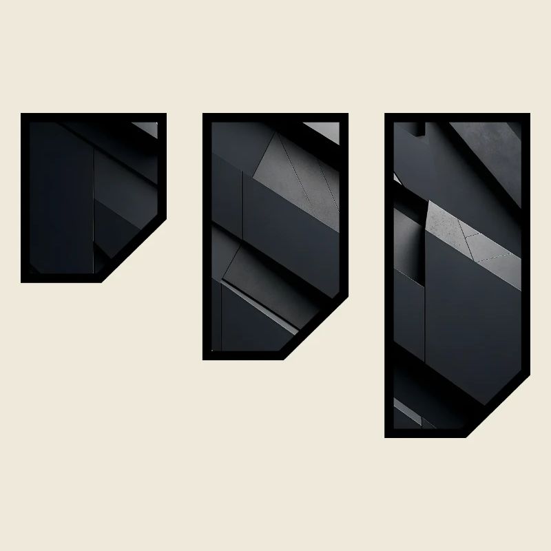 Geometric Dark Facade Pattern