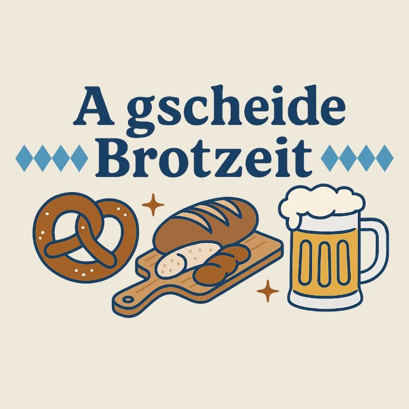 a gscheide brotzeit / Bayern Spruch