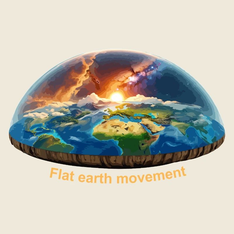 Bewegung der flachen Erde