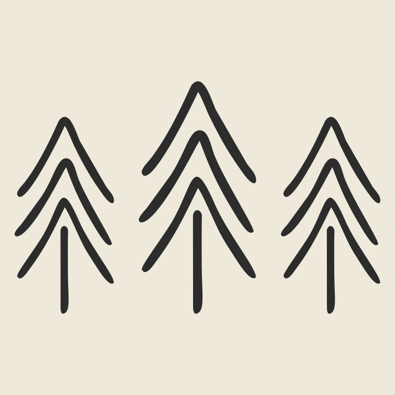Fir Trees Silhouettes Pattern