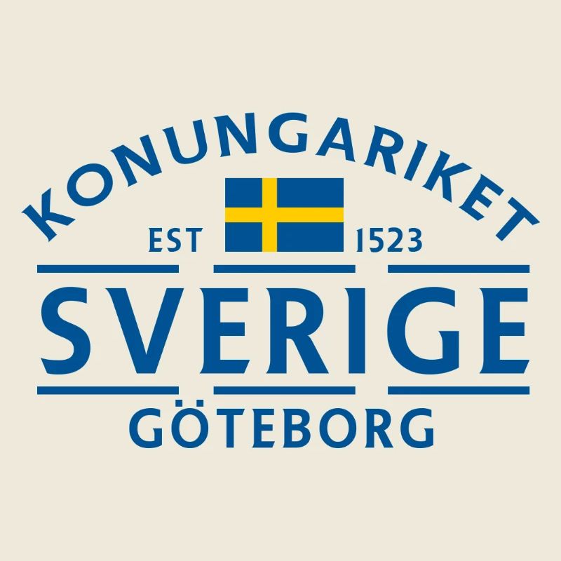 Suède Göteborg Drapeau Emblème Vintage