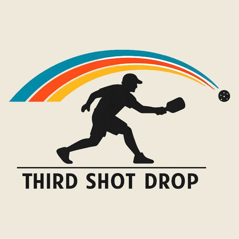 Third Shot Drop Badminton Silhouette