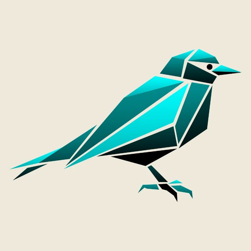 Spatz Vogel Origami Polygon