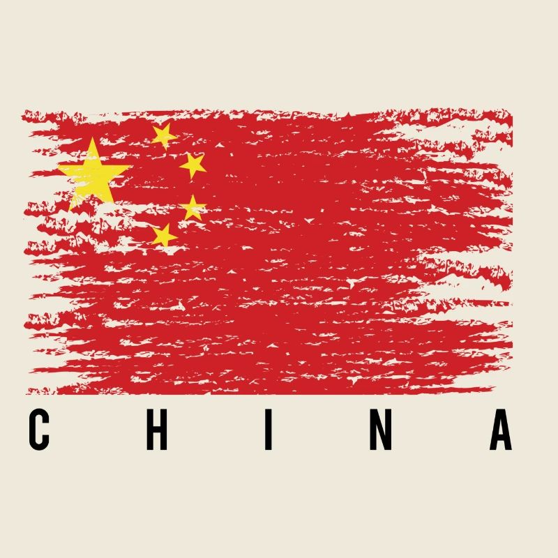 Drapeau chinois pinceau
