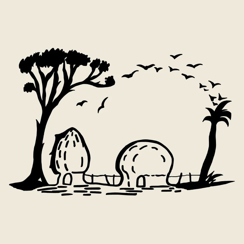 Elephant Village Optical Illusion