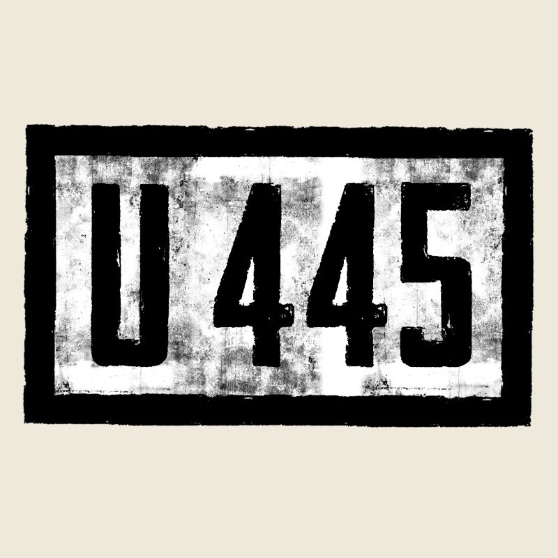 U-boat design with U 445 font