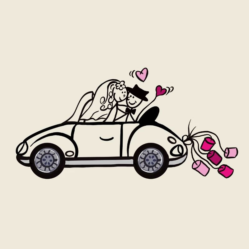 Strichmännchen Hochzeit