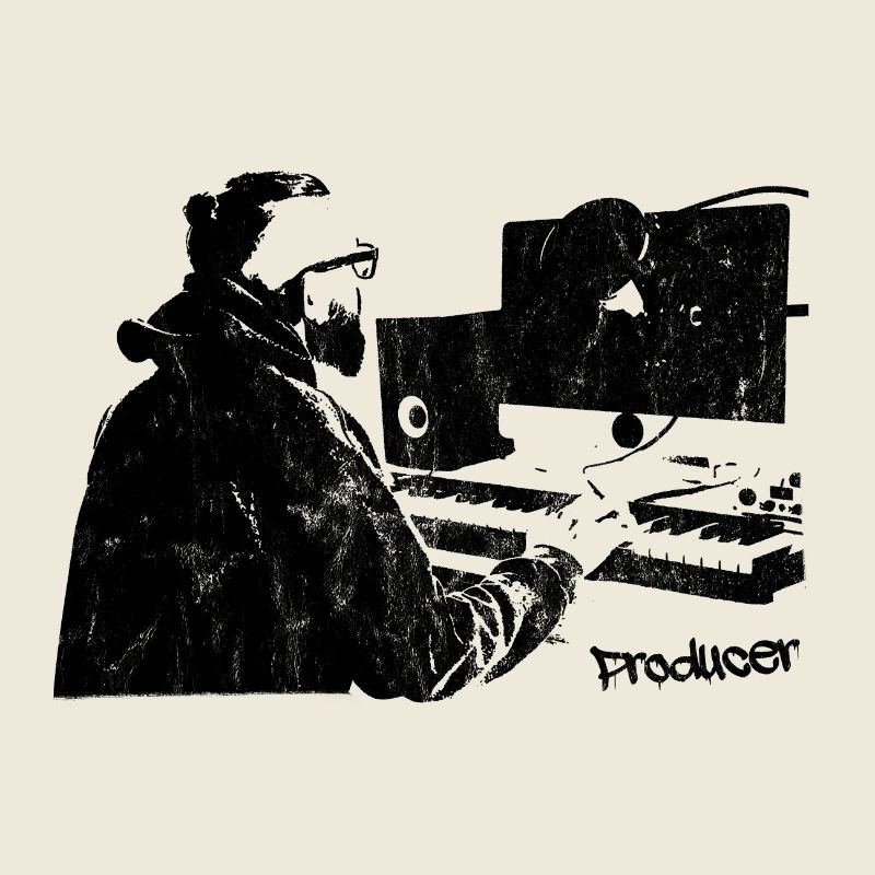 Producer Music Studio Illustration
