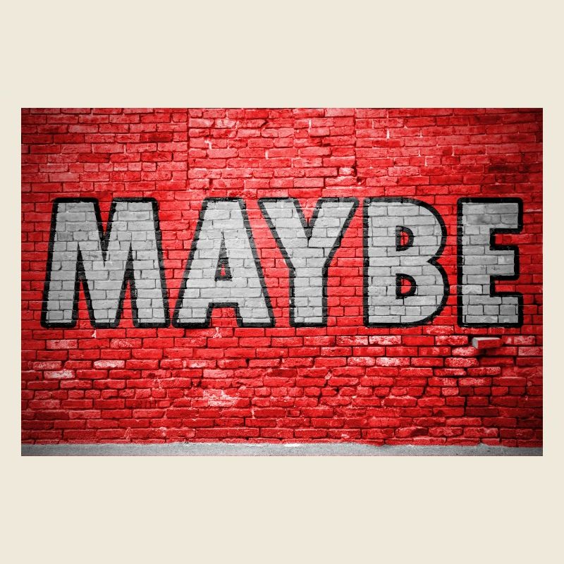 Maybe Ziegelsteinmauer Graffiti