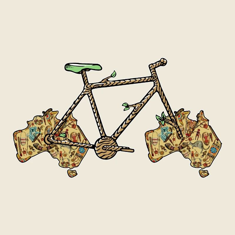 Australian Bike, Australian Map, Aussie Bicycle