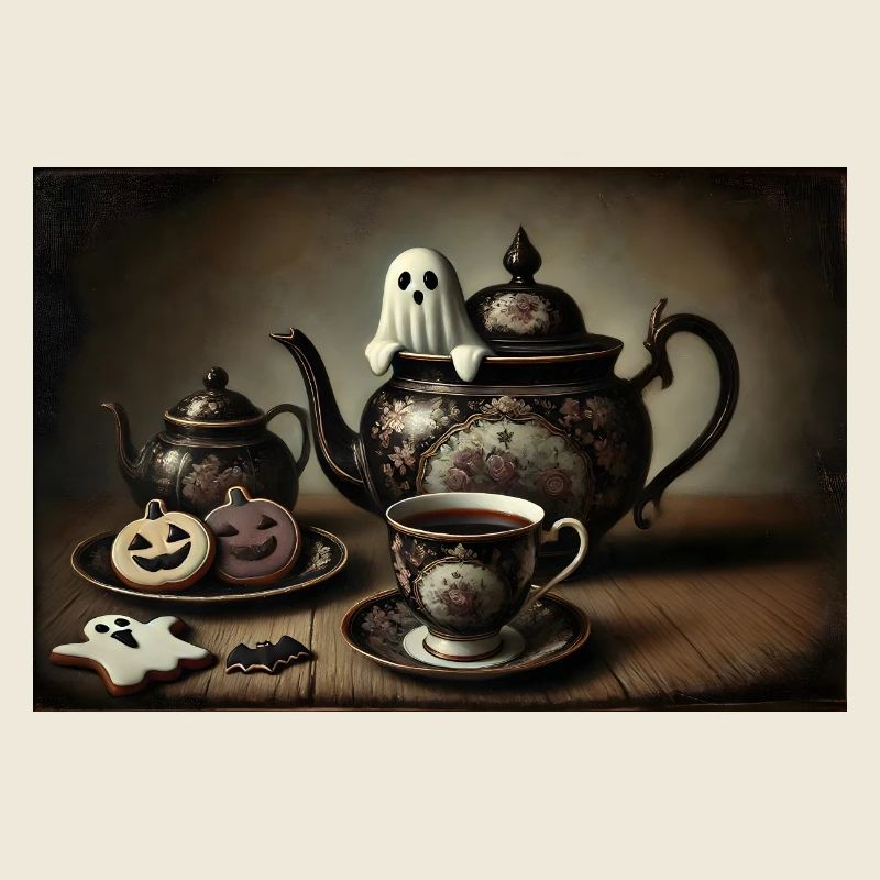 atmospheric Halloween tea hour - witching hour