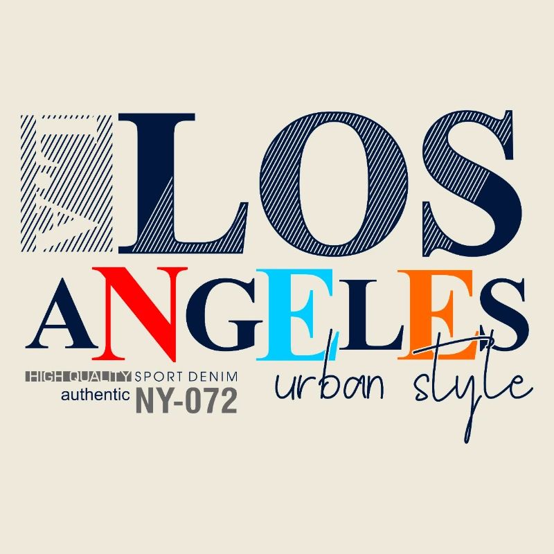 Lebendiges Stadtbild mit buntem Text