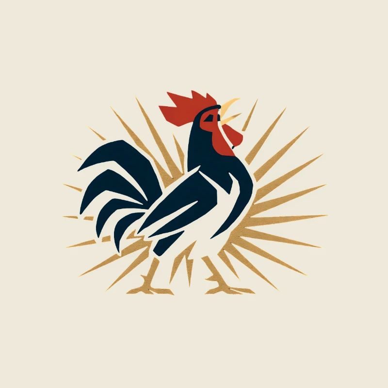 Coq Soleil Folk Art
