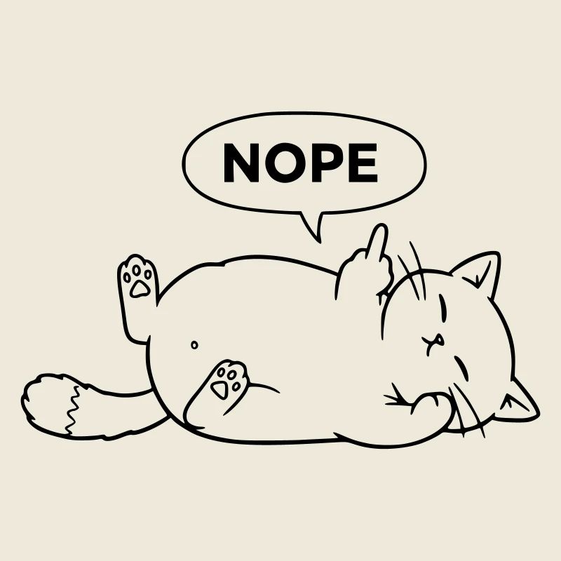 Nope Katze | Sarkastisches Katzen Statement