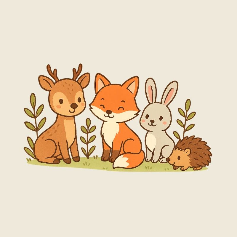 Waldfreunde: Fuchs Reh Hase