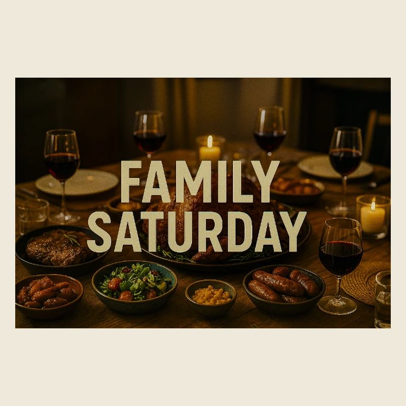 Familienabendessen am Samstag