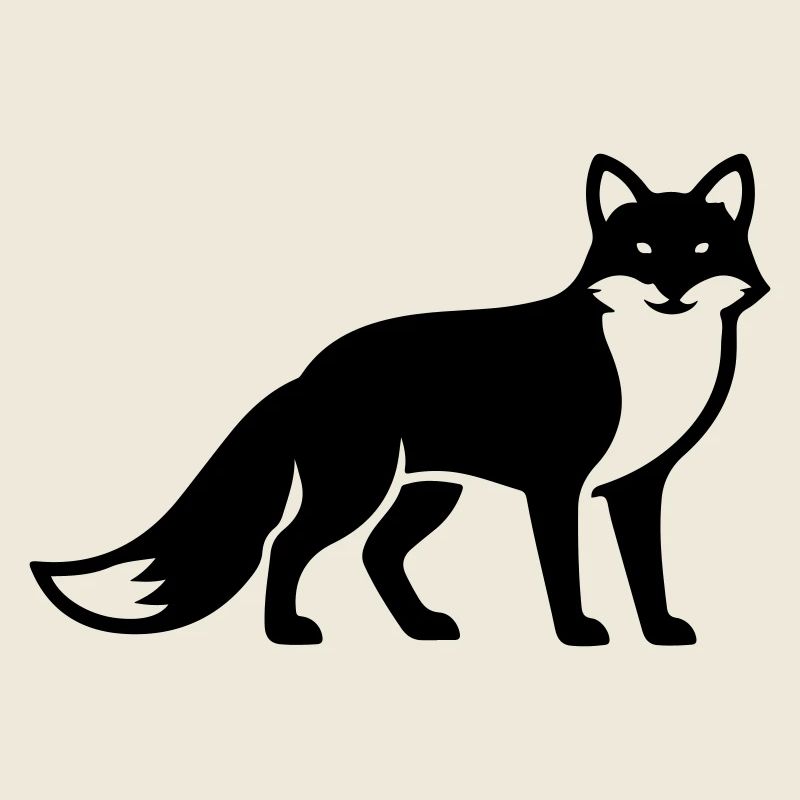 Silhouette d’animal renard