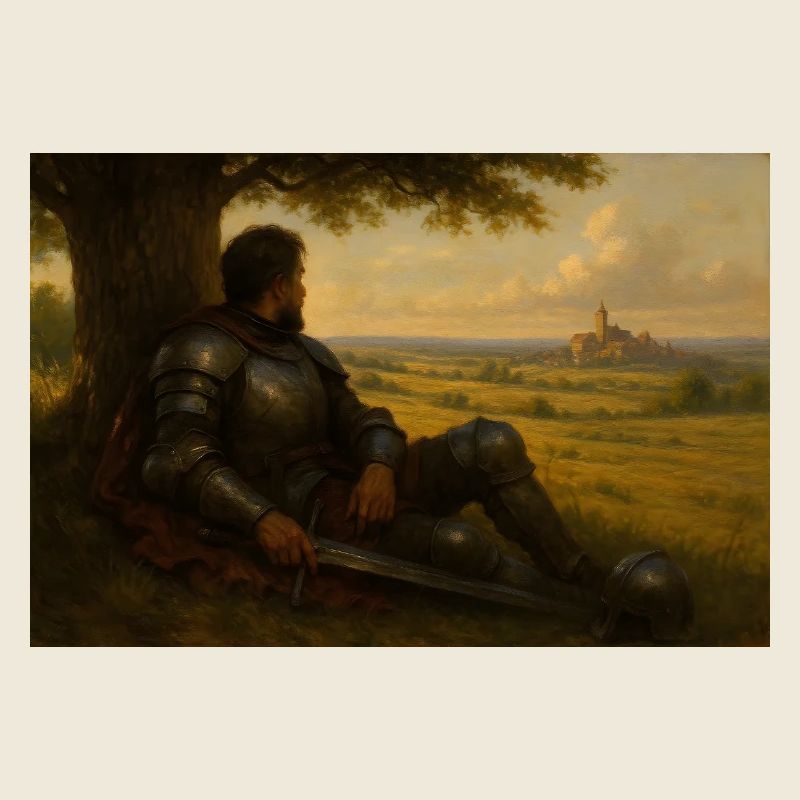 Chevalier à la lisière de la forêt