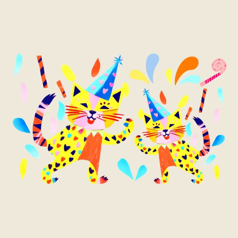Partykatzen Neonfarben
