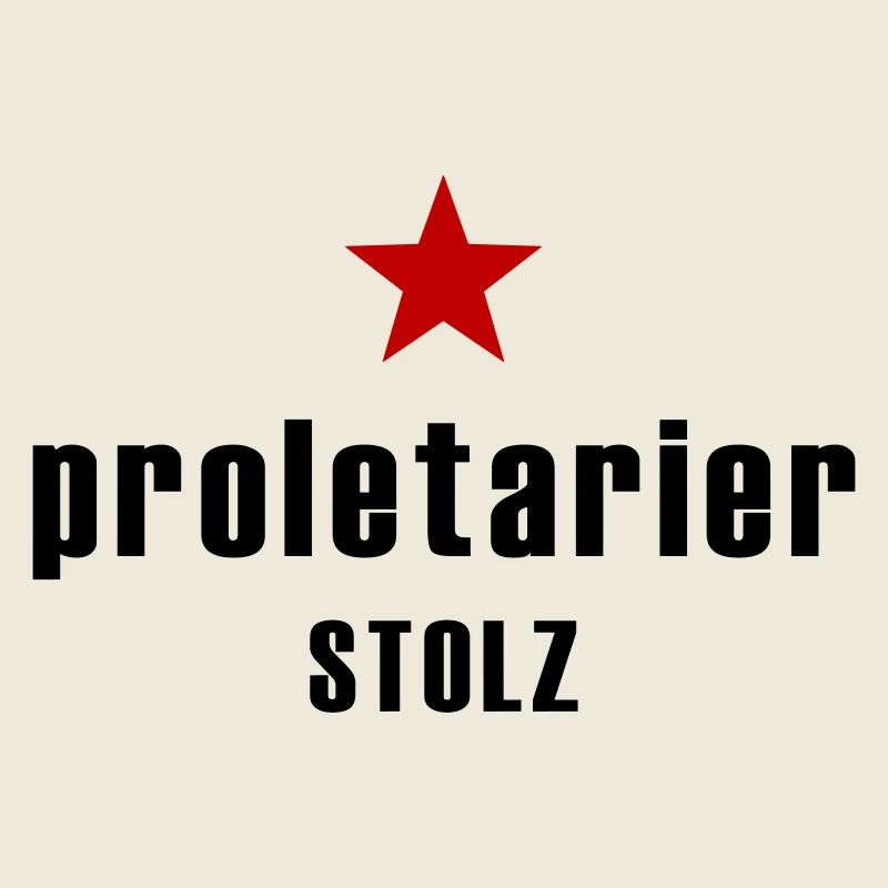 Proletarier Stolz mit rotem Stern
