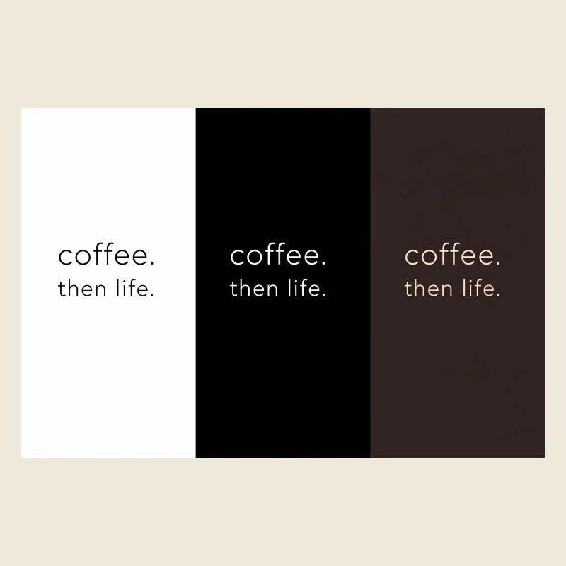 café. puis la vie. – Contraste minimaliste
