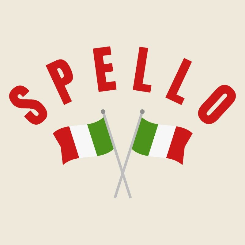 Drapeaux italiens de Spello