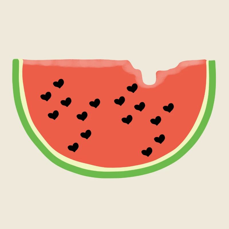 Melone mit Herz - Geschenk - Wassermelone - Comic