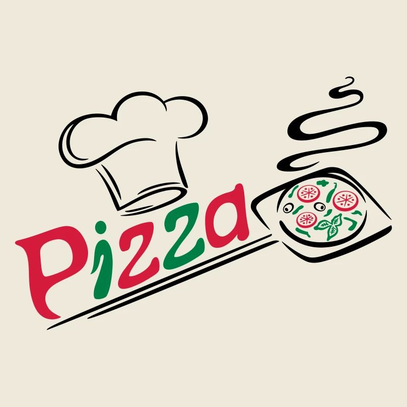 Pizza baker with cooking cap