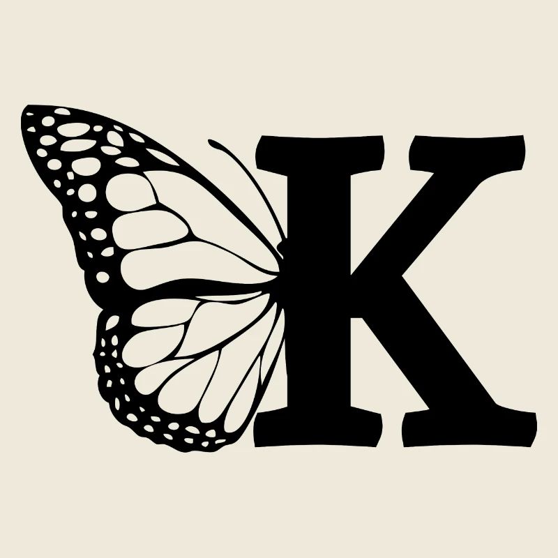 Buchstabe K Schmetterling