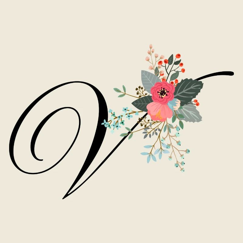 Letter v flowers