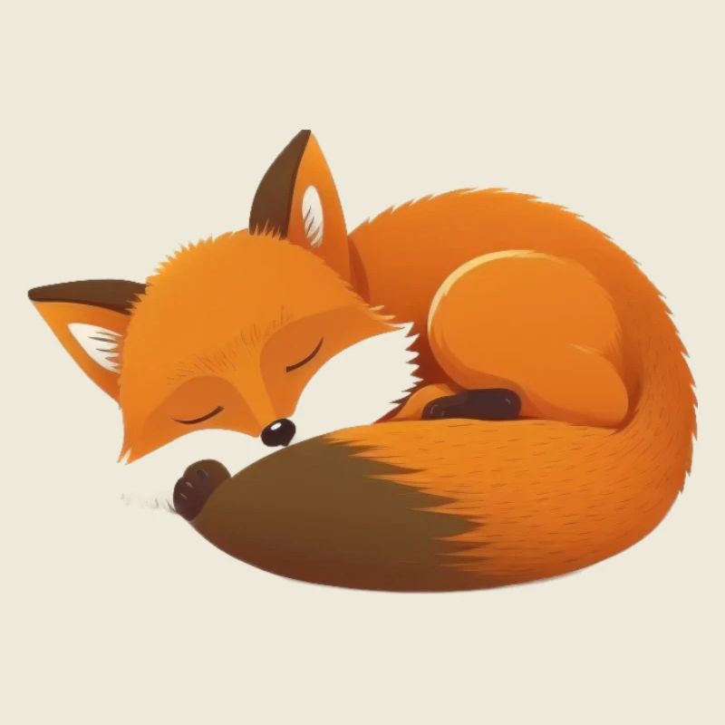 cute sleeping fox