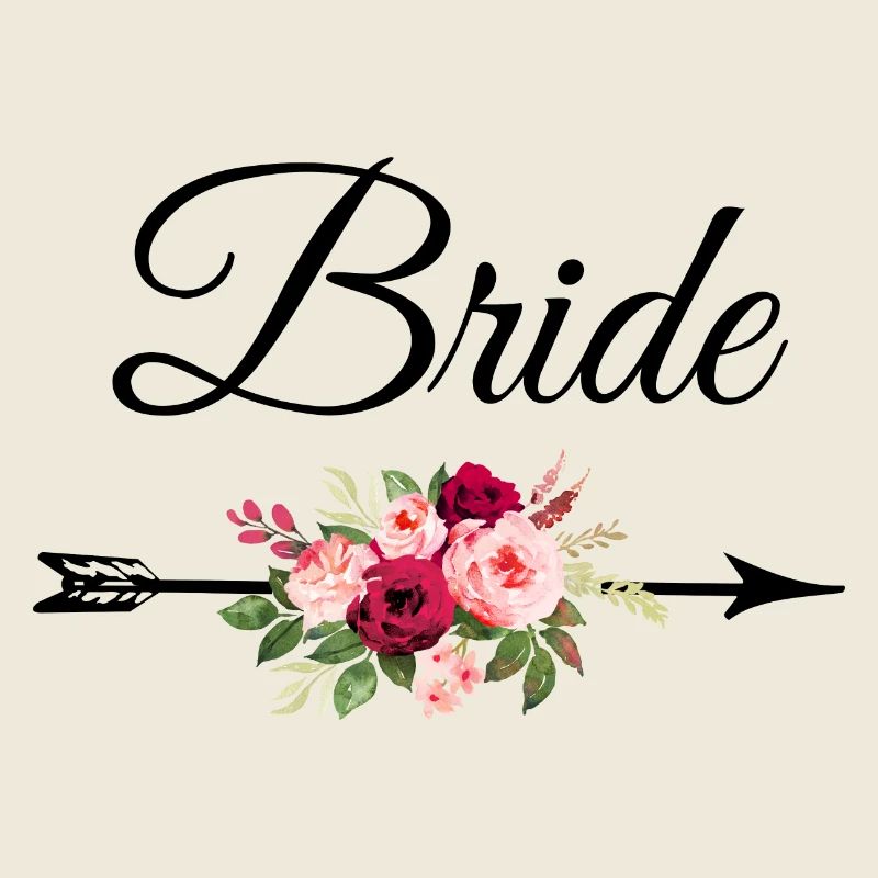 Bride bouquet de fleurs flèche