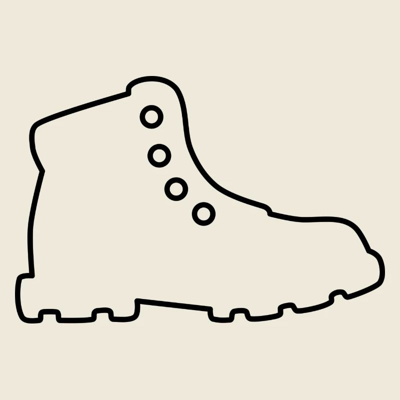 Wandschuh - schwarze Kontur