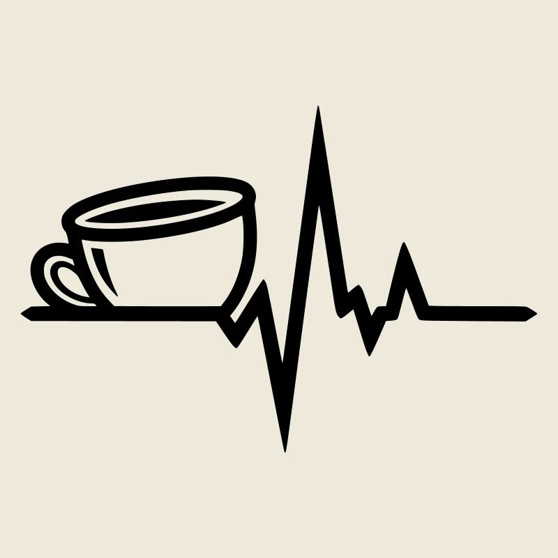 Coffee Heartbeat – Conception linéaire Coffee Lover