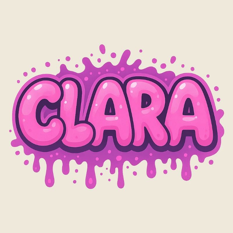 Graffiti CLARA Name Geschenk Ideal druckbar