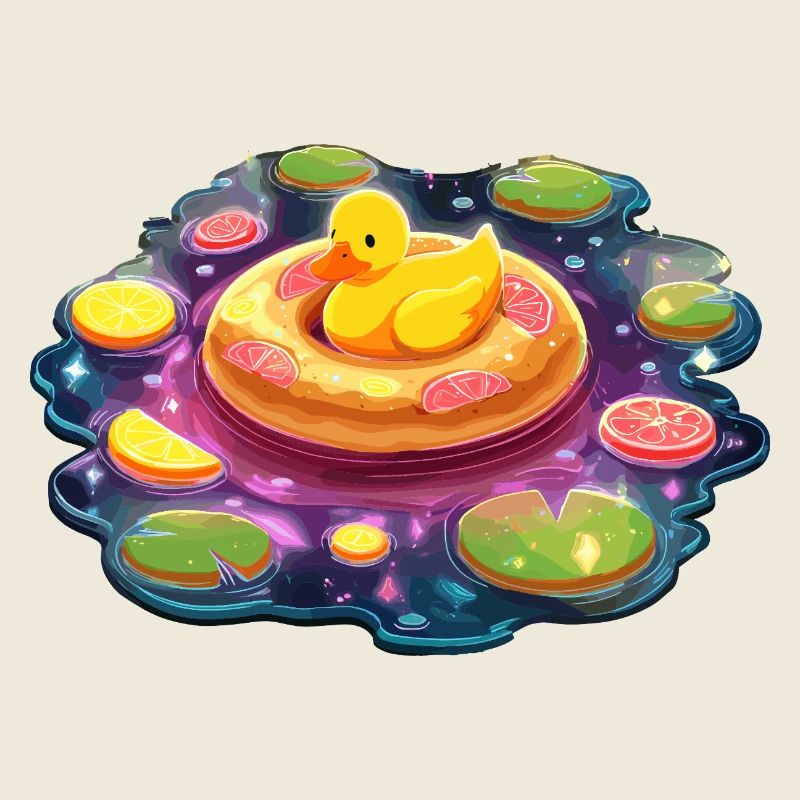 Des canards donuts dans le lac Galaxy