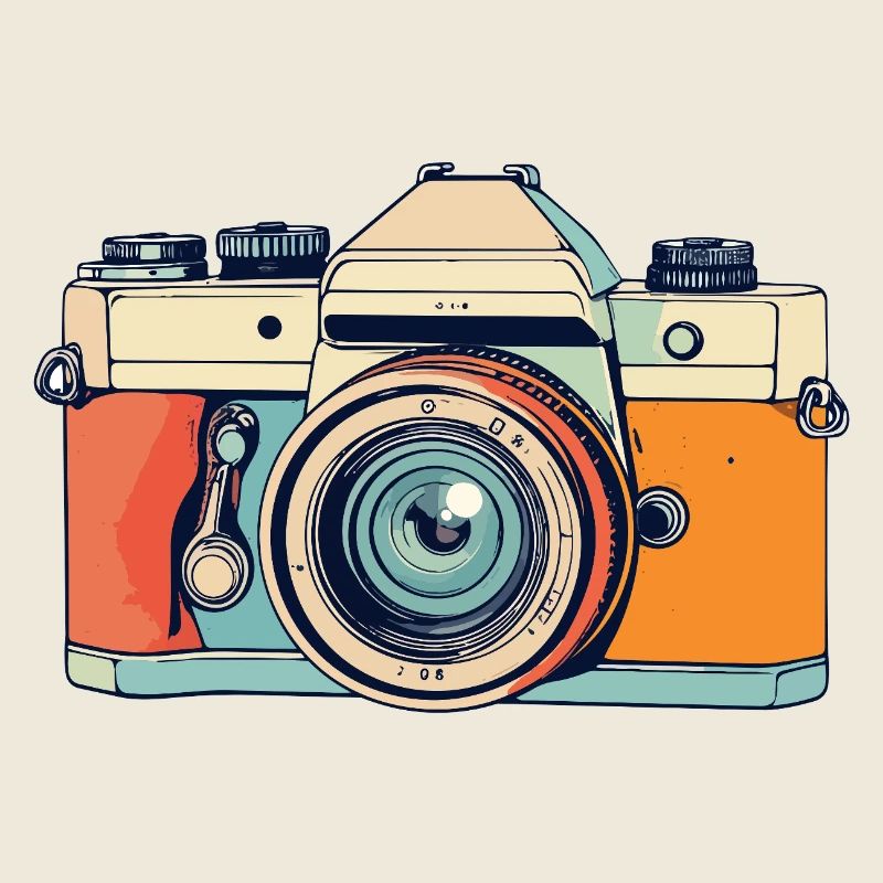 Retro SLR Camera Camera Camera Illustration