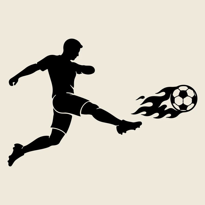 Silhouette d’attaquant de football