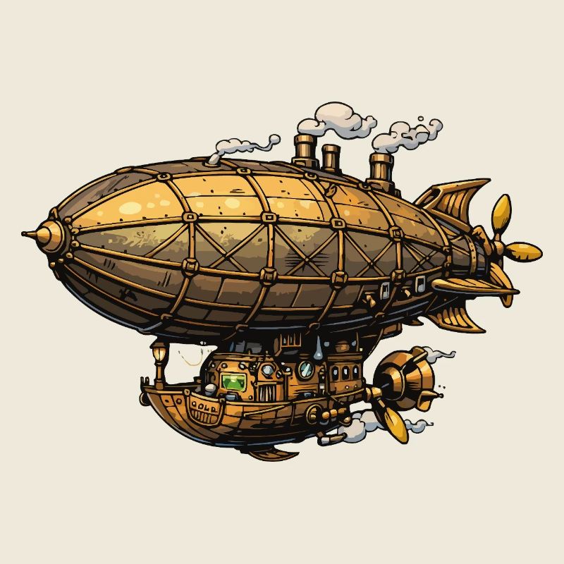 Zeppelin dirigeable steampunk