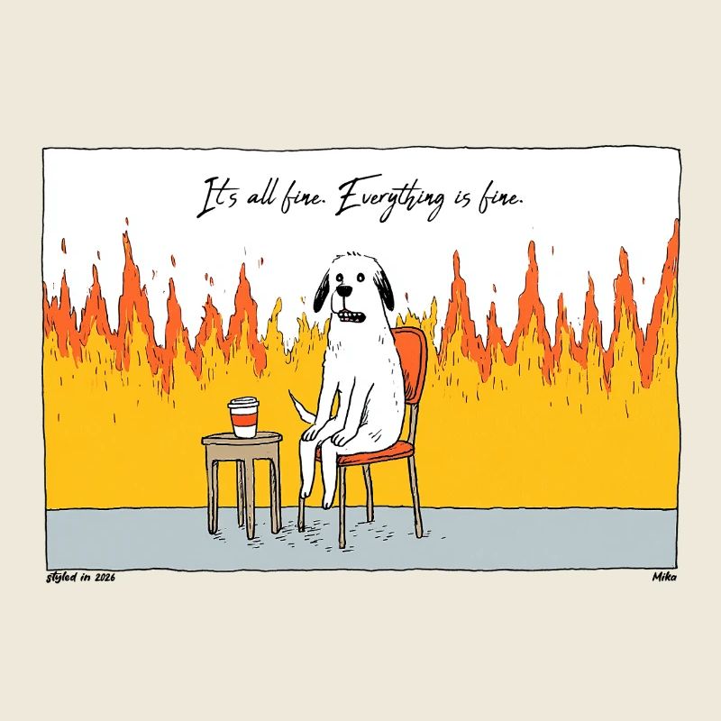 Dog in Chaos Fire