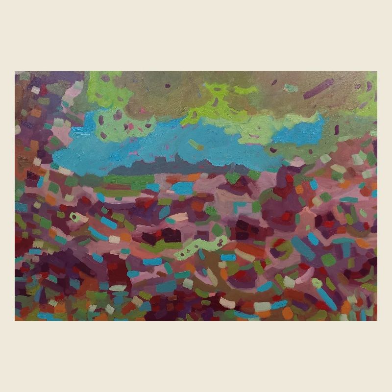 Buntglas-Chaos der Farben