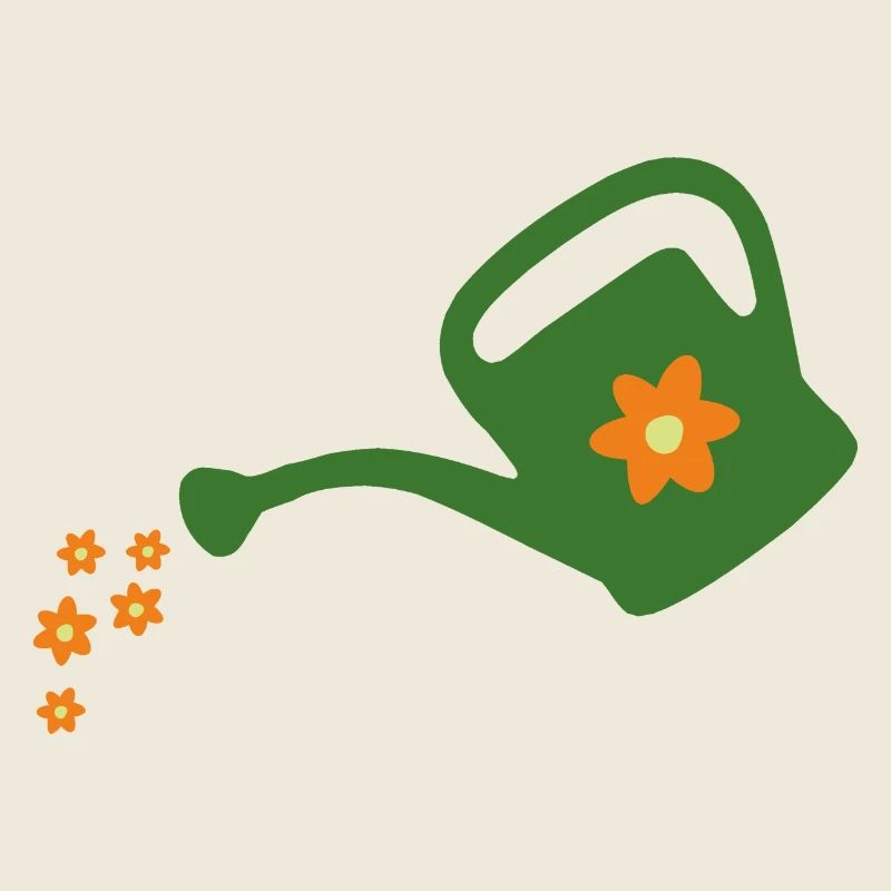 Blumen gießen Gießkanne (dunkel)