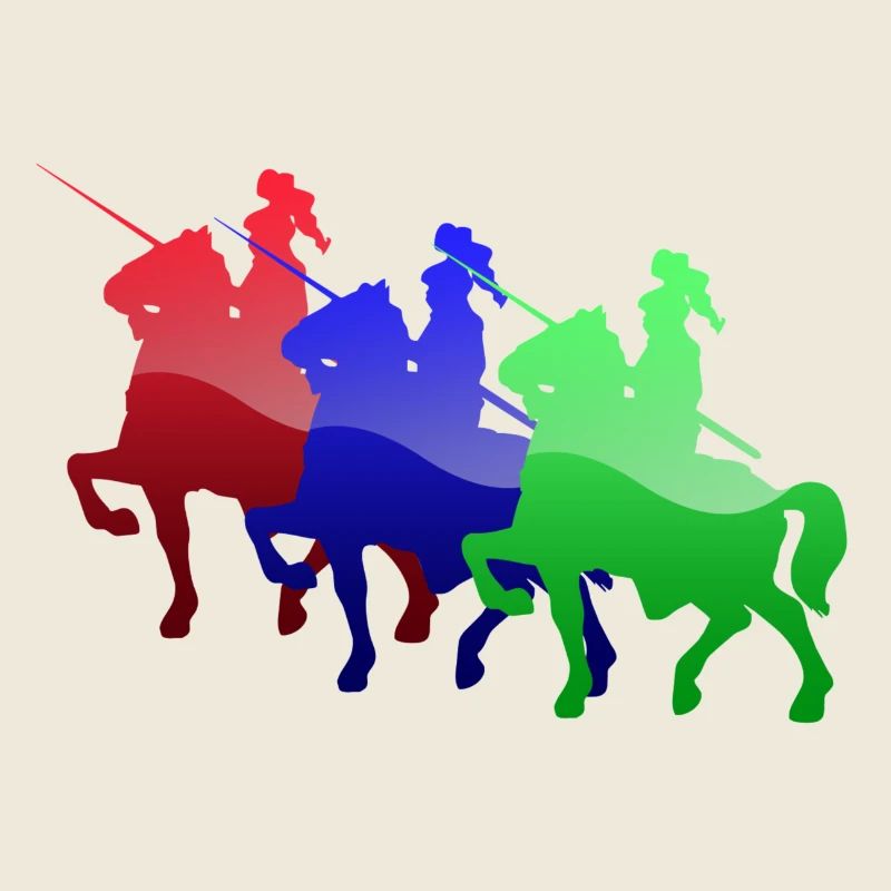 Mittelalterliche Ritter der Farbe