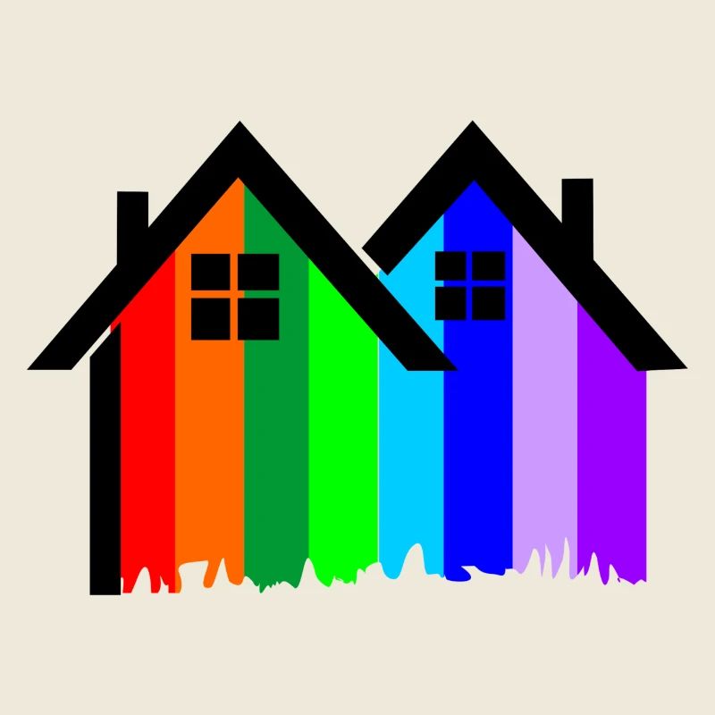 Bunte Häuser streichen