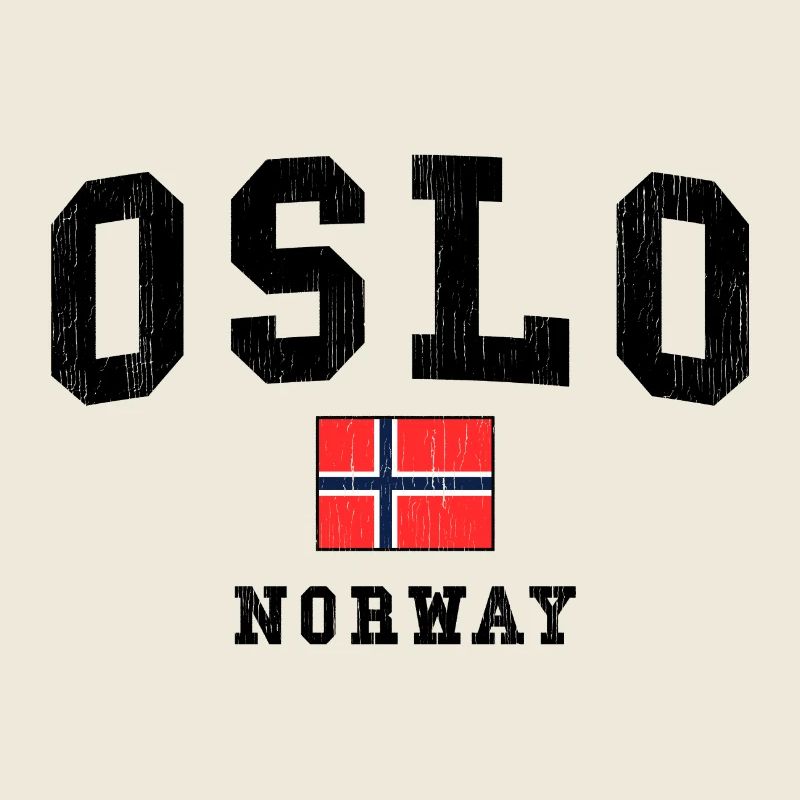 Oslo Norwegen Flagge Design